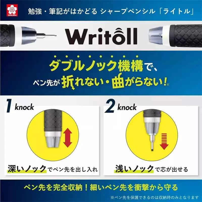 Sakura Writoll Double Knock Mechanical Pencil 0.3mm/0.5mm