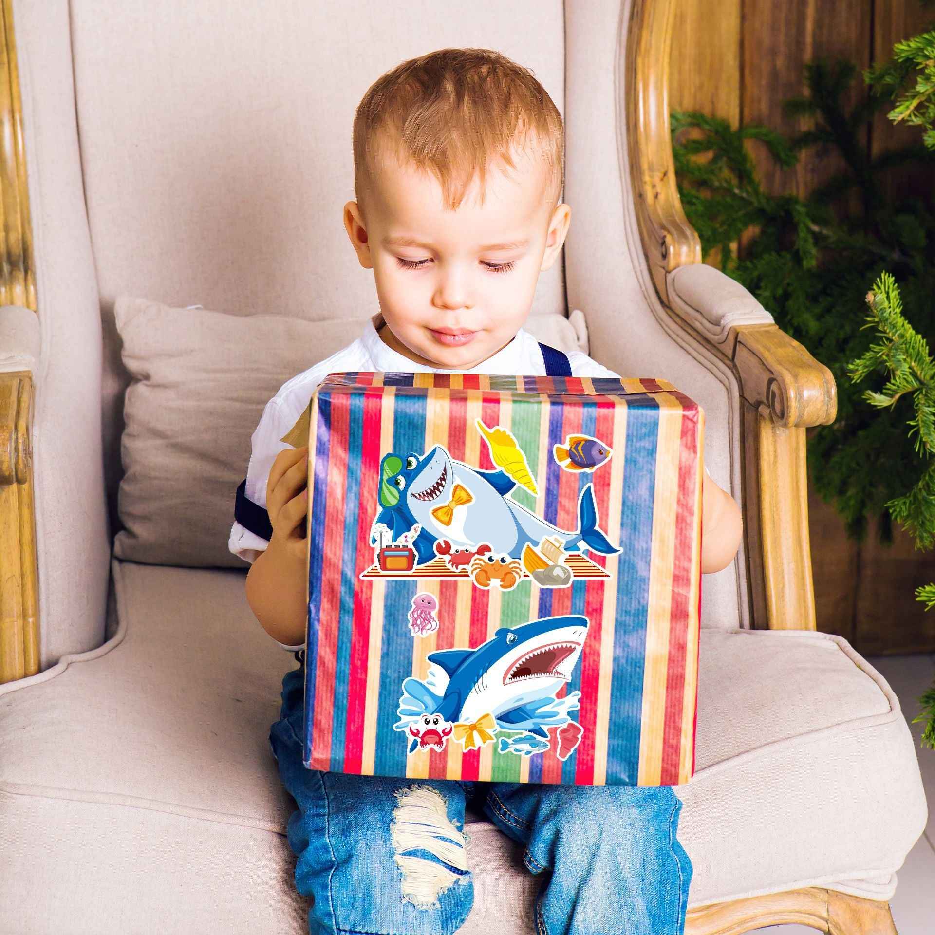 Make a Face Shark Sea Animal DIY Stickers for Kids 24 Sheets