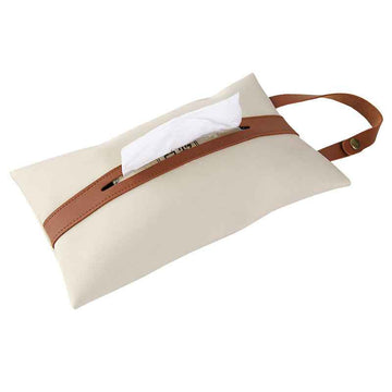 Hanging PU Leather Car Tissue Box Holder