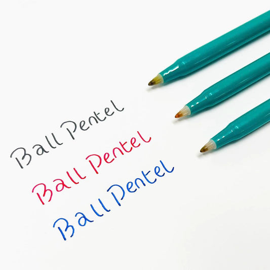 Pentel B100 vodna kemična pisala, črna črnila, 3 kosi