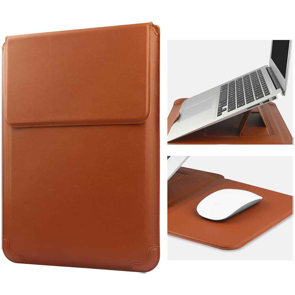 PU Leather Sleeve Case with Stand MacBook Air 13 14 inch