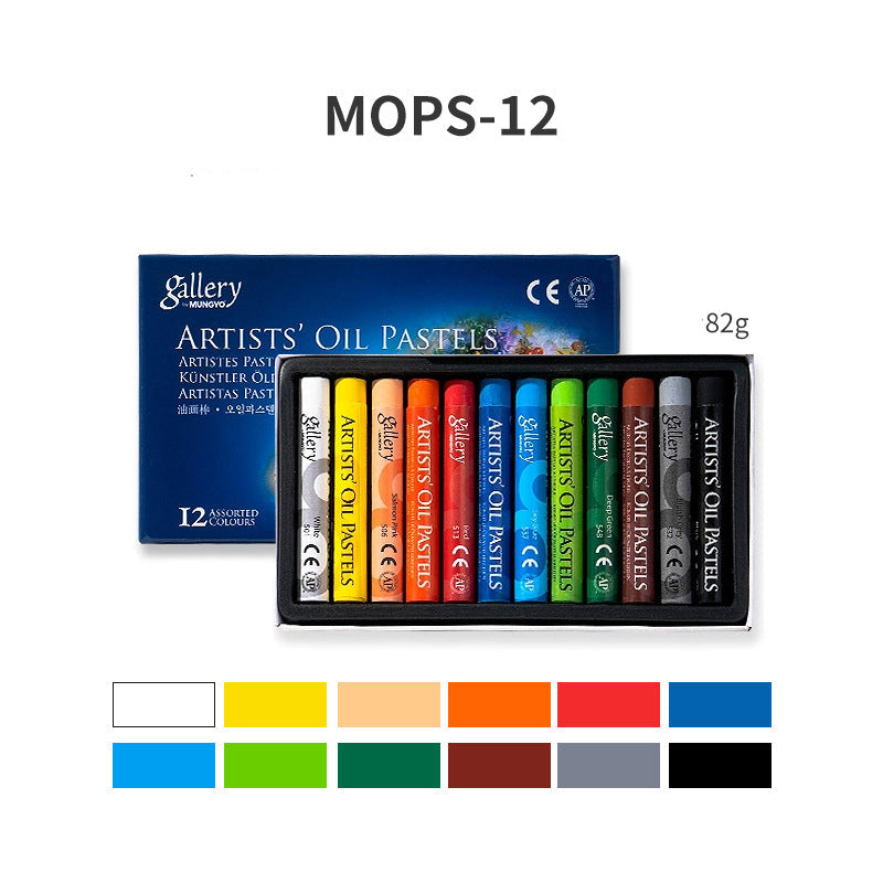 Mungyo Gallery Oil Pastels | Clean-Hands Kids & Artist Crayons — 12 / 25 / 48 Colors 12 Pack