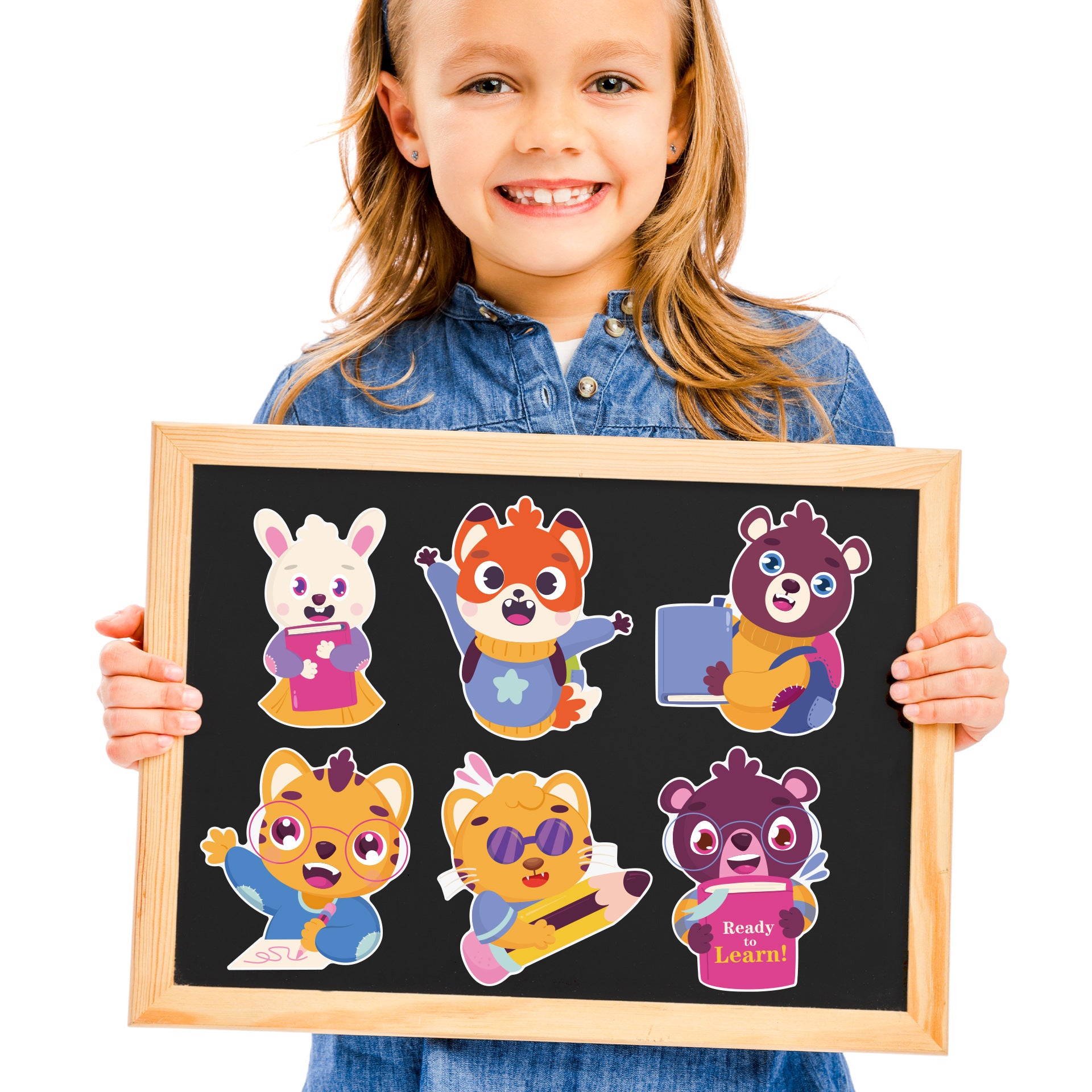 24 Sheets Cartoon Back to School Make Your Own Stickers for Kids
