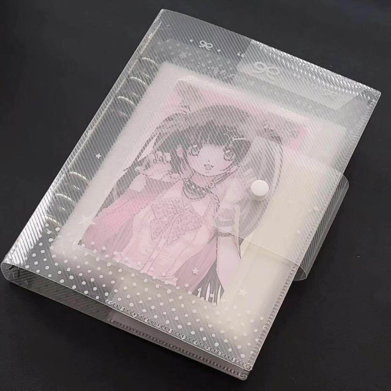 PVC Star & Twill Pattern A5 Card Binder – Loose-Leaf Photo Album