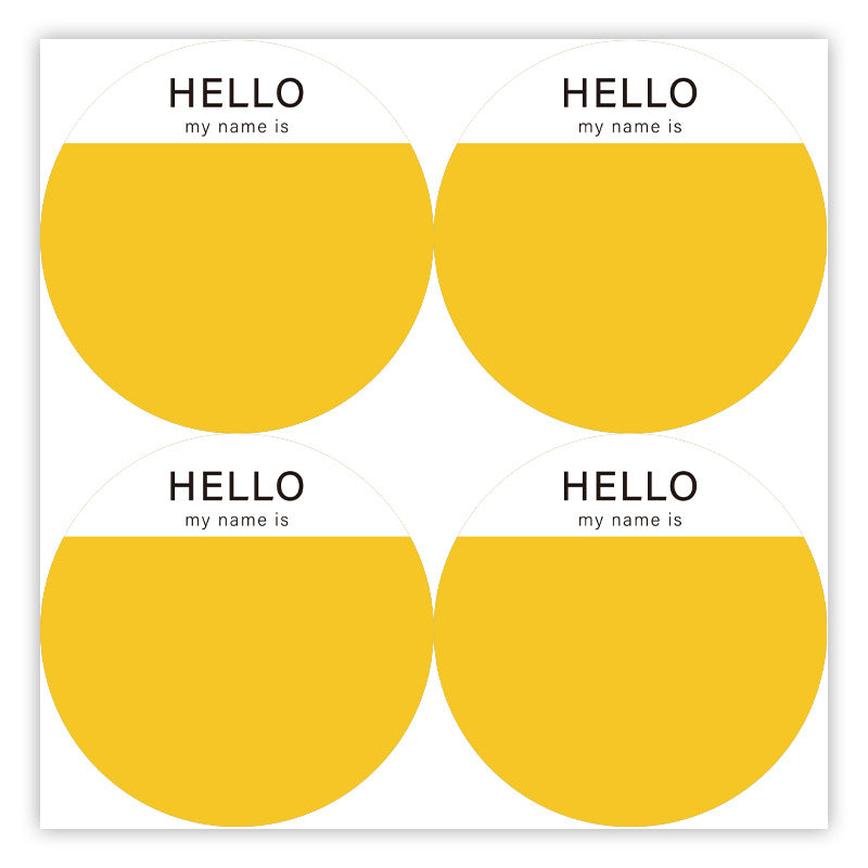 200Pcs Hello Name Tags Hello My Name is Stickers 8cm Round