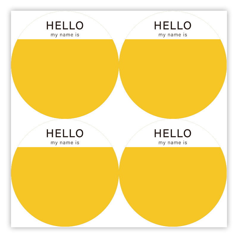 200Pcs Hello Name Tags Hello My Name is Stickers 8cm Round