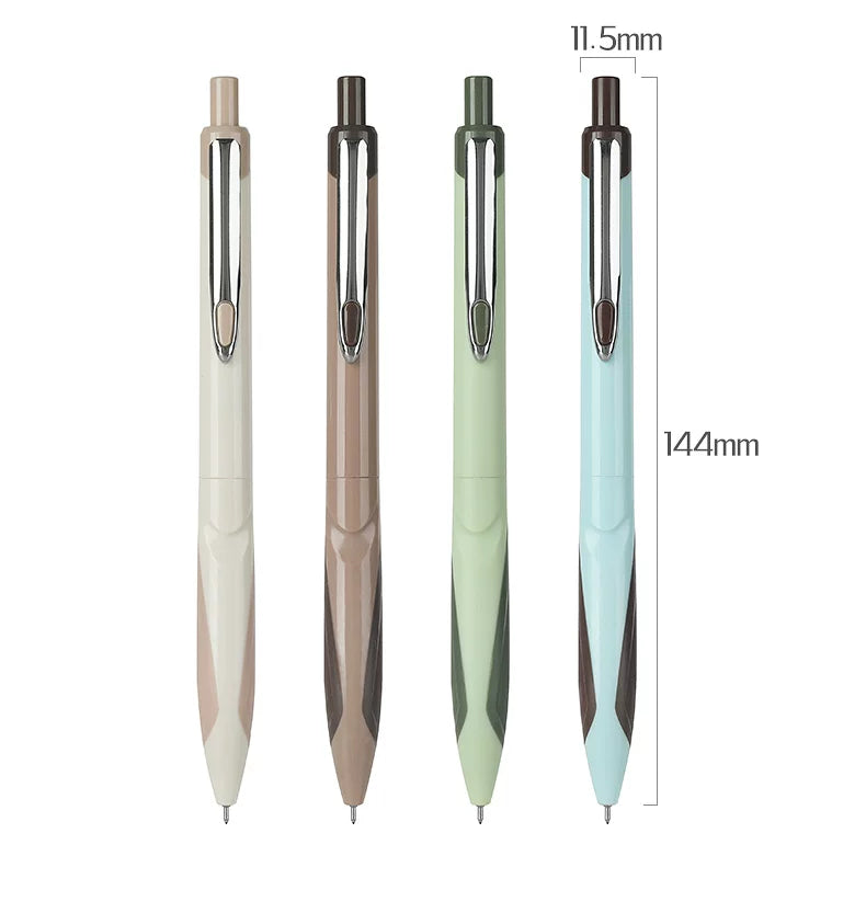 Penac Super Grip Retro Retractable Gel Pens, 0.5mm Black Ink, 4-Pack