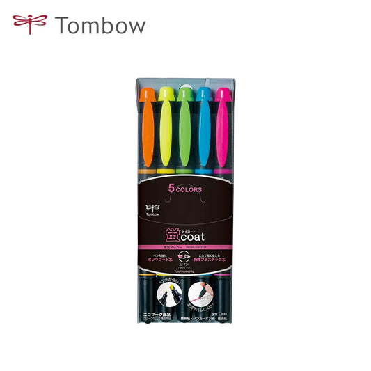 Súprava zvýrazňovačov Tombow COAT s dvoma hrotmi – rýchloschnúce fixky WA-TC pre študentov