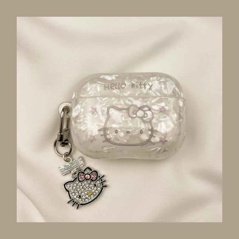 Shell-Pattern Hello Kitty AirPods Case