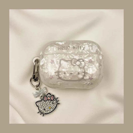 Shell-Pattern Hello Kitty AirPods Case