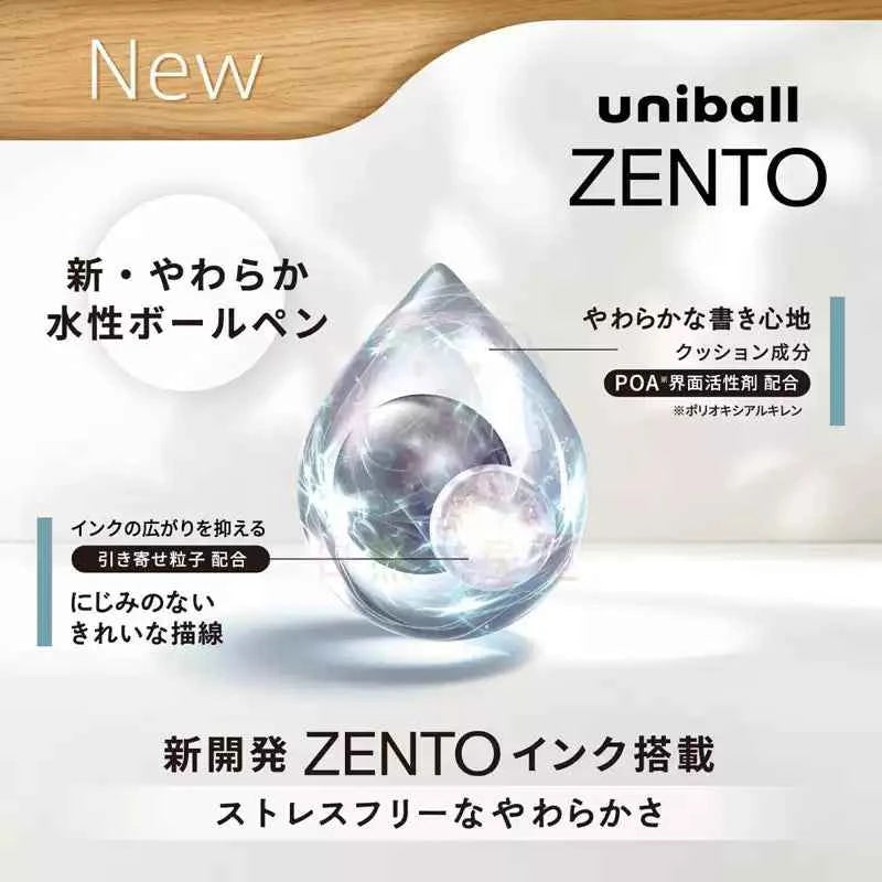 Uni-ball ZENTO UBR-Z-05 Gel Pen Refill 0.5mm Black/Red/Blue 10 Pack