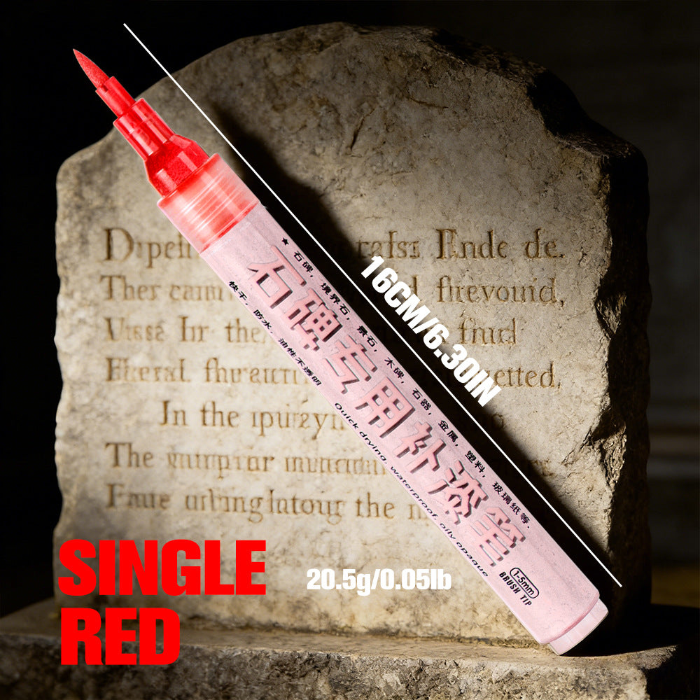 Tombstone Touch-Up Paint Pen | Soft Tip Valve, Waterproof & UV-Resistant | 6-Color Set 6 Red