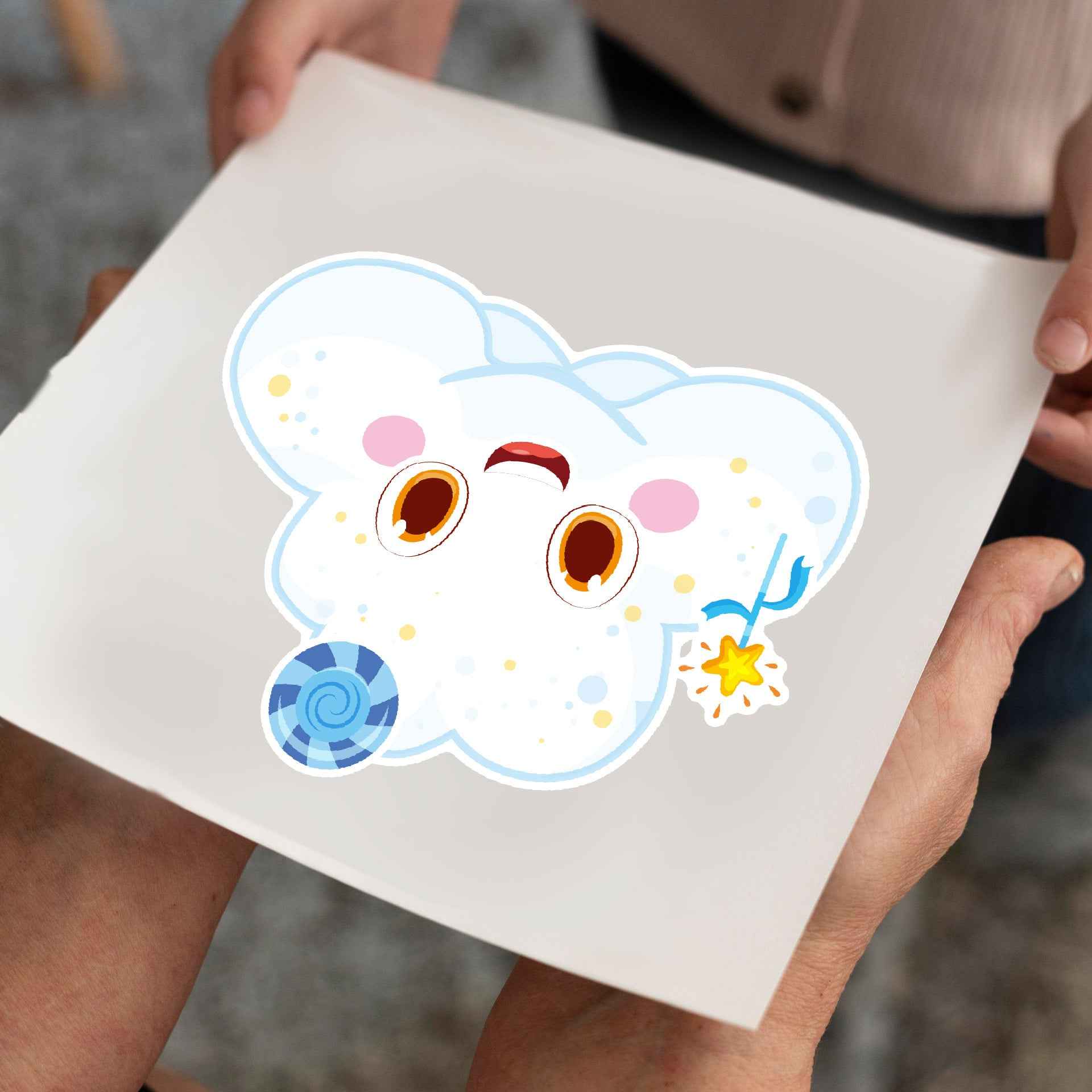 Make a Face Marshmallow Cotton Candy Stickers for Kids 24 Sheets