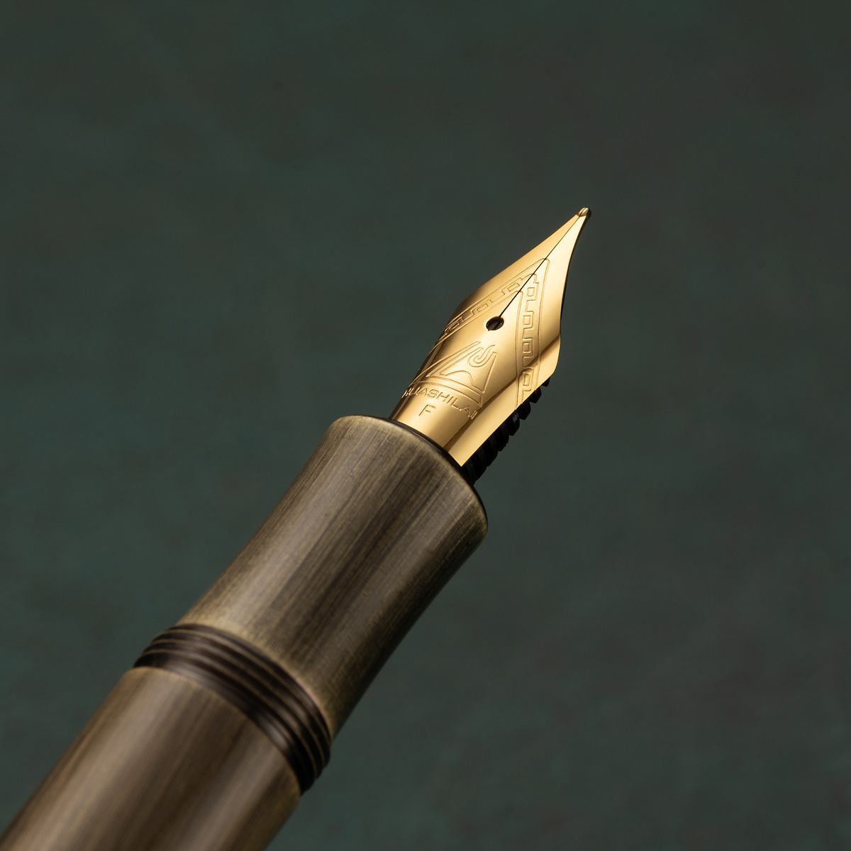 Vintage Full Metal Fountain Pen, Solid Brass Body with Stainless Steel Nib