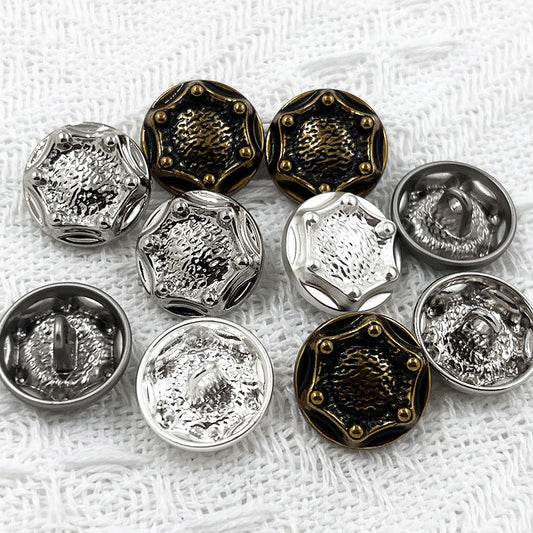 18mm Jacket Shirt Decorative Zinc Alloy Shank Buttons 100 Pack