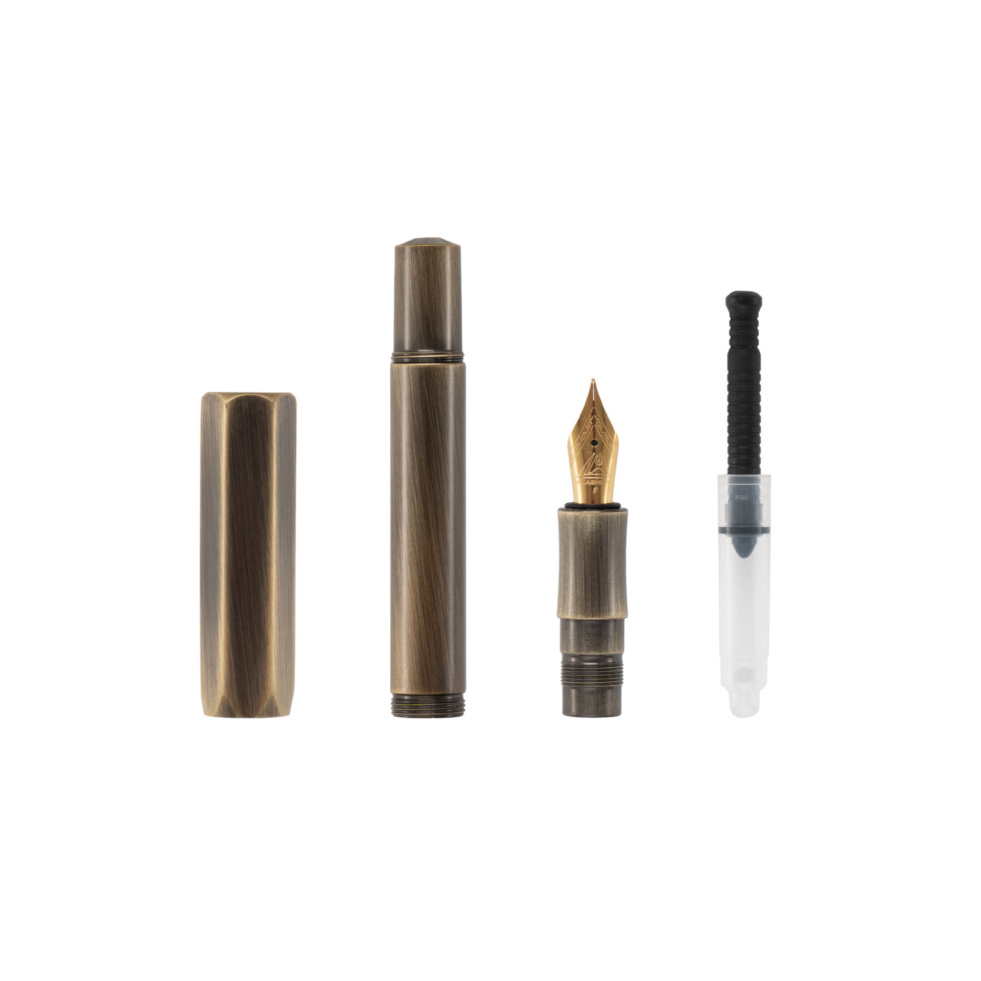 Vintage Full Metal Fountain Pen, Solid Brass Body with Stainless Steel Nib