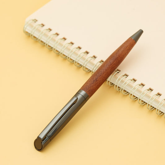 Natural Wood & Black Titanium Rollerball Pen 10-Pack 10 Rosewood