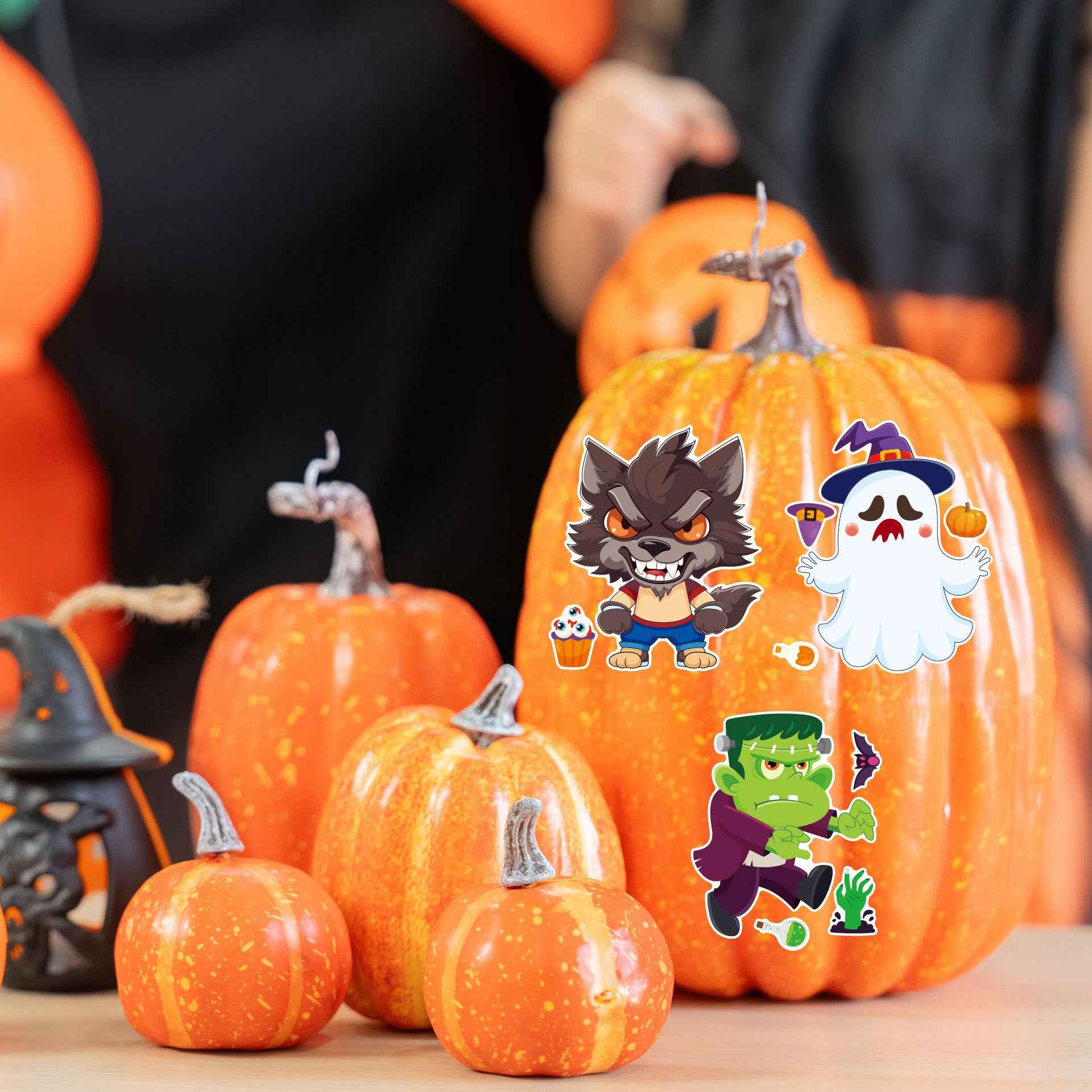 Make a Face Cartoon Halloween DIY Stickers for Kids 24 Sheets