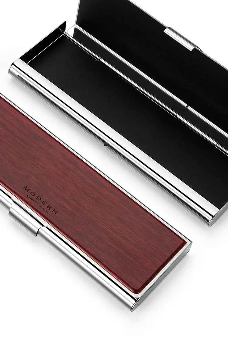 MODERN Stainless Steel Hand-Polished Mirror Pencil Case