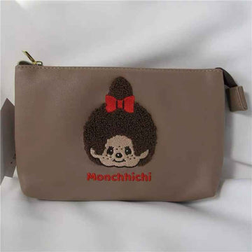 Japanese Monchhichi & Hello Kitty Embroidered Cosmetic Bag