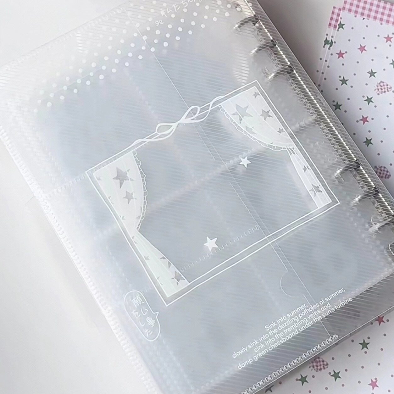 PVC Star & Twill Pattern A5 Card Binder – Loose-Leaf Photo Album