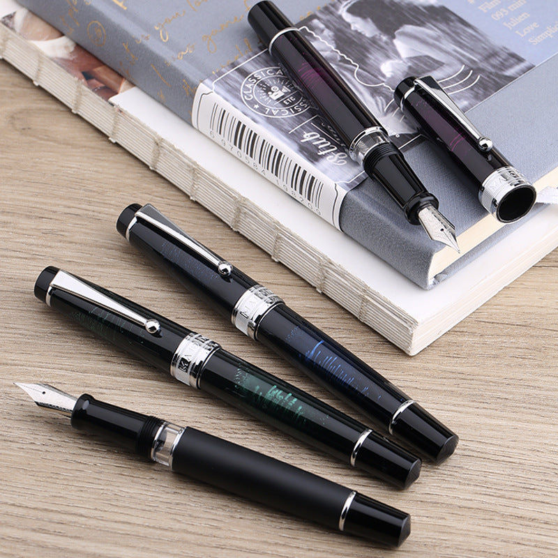 Majohn T5 Piston Fountain Pen,Large Ink Capacity Writing Set with Box