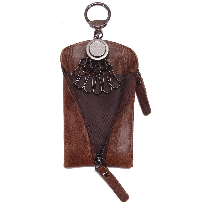 Genuine Leather Car Key Case for Men