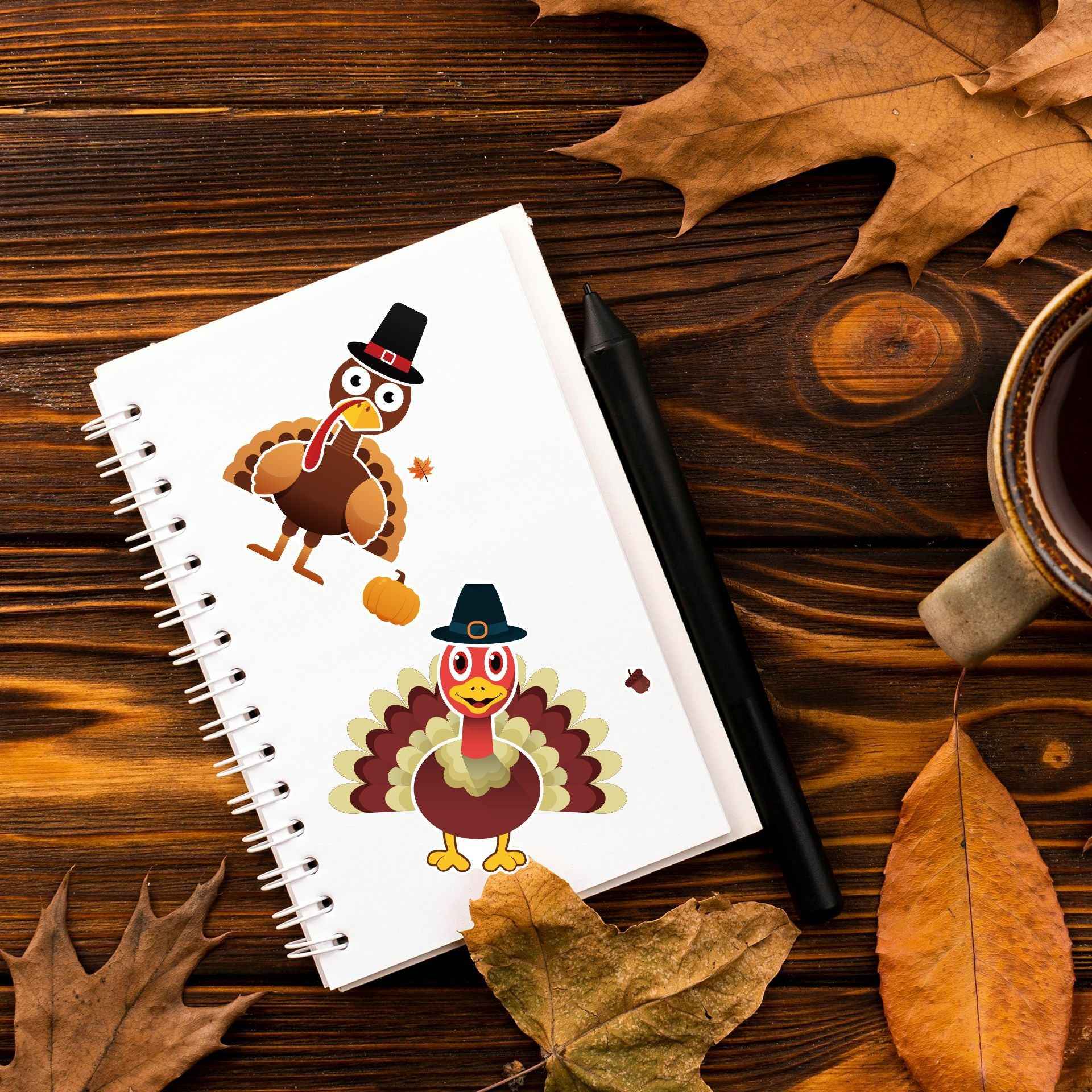 Thanksgiving Stickers For Kids – 48PCS Make Your Own Turkey Sticker Sheets, Craft Activity