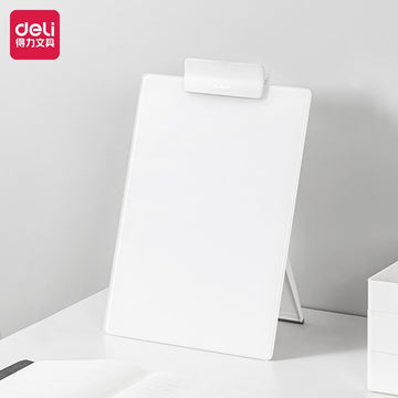 DELI NS125 Glass Desktop Whiteboard with Stand Storage Design