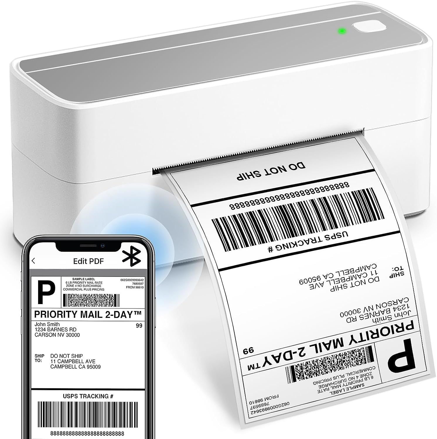 Phomemo 241BT Bluetooth Thermal Label Shipping Printer 4x6