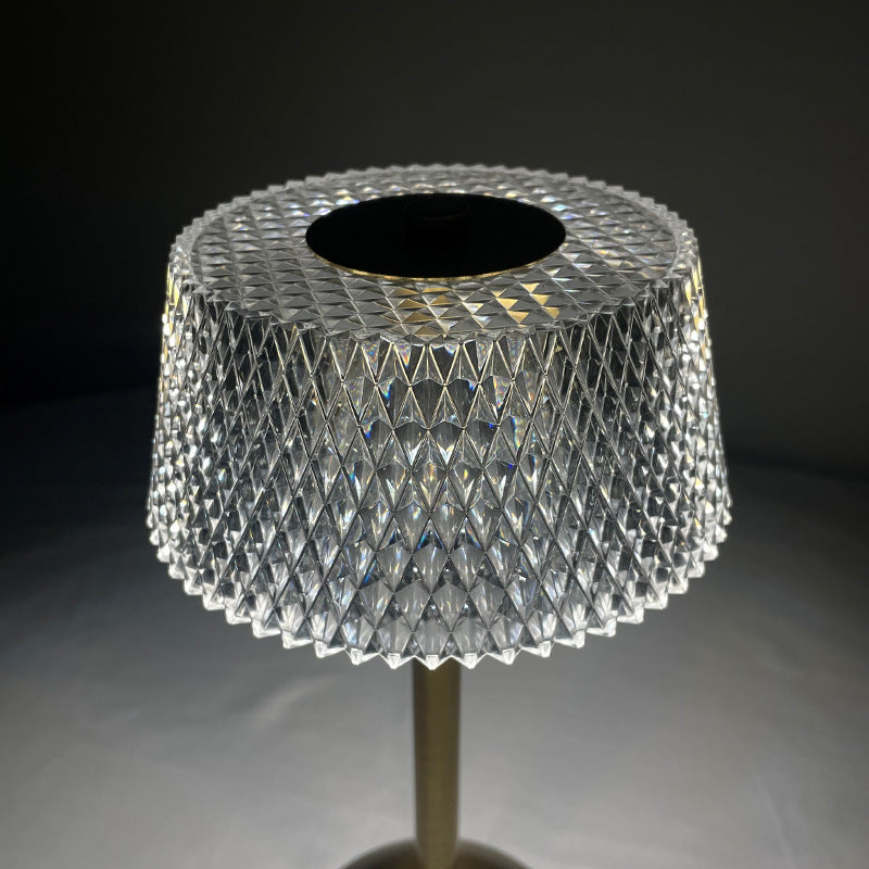 Diamond Starlight USB Rechargeable Table Lamp Luxury Metal Atmosphere Light