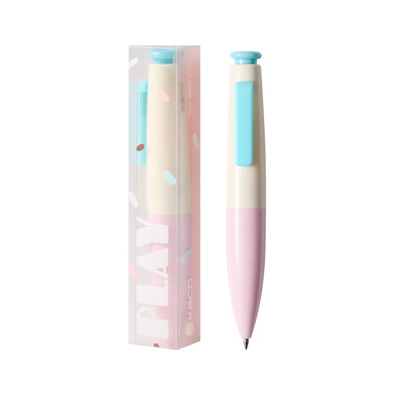 KACO PLAY Retro Mini Click Gel Pen Pocket-Sized 3-Pack