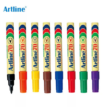 Artline 70 Permanent Marker 1.5mm Bullet Tip,8 Colors Pack