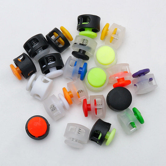 17mm Plastic Cord Locks Spring Stopper Drawstring Toggles (500-Pack)