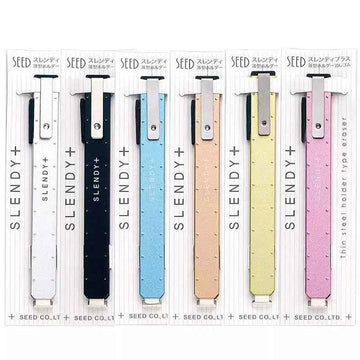 SEED Slendy+ Retractable Eraser with Thin Steel Holder
