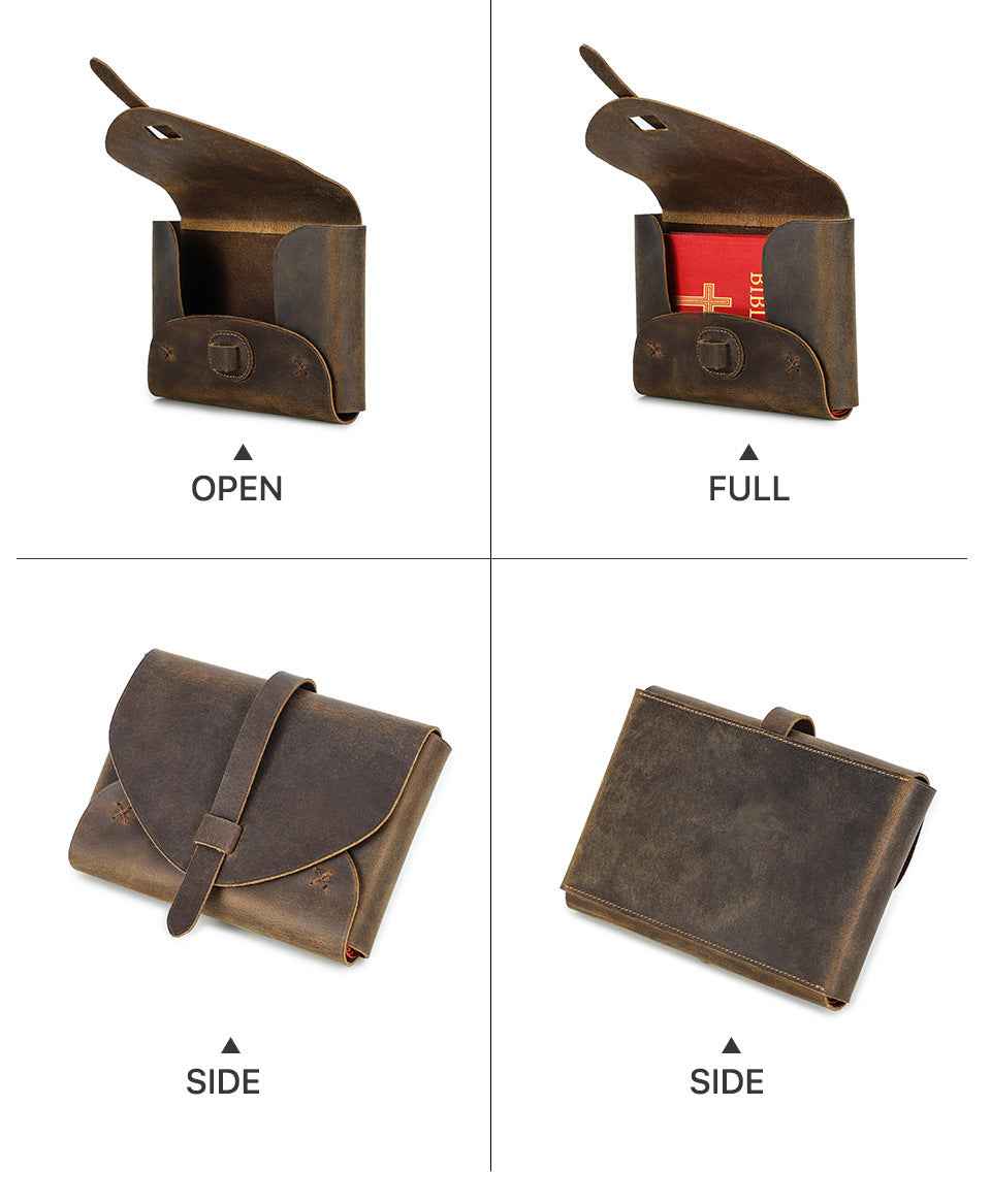 Leather Bible Book Cover Holder