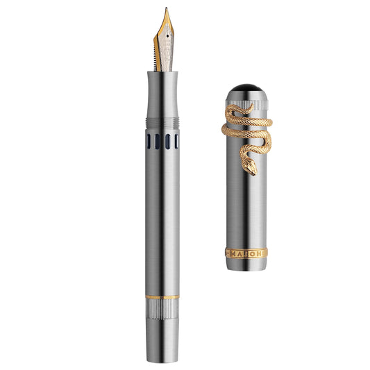 MAJOHN P137 Titanium Fountain Pen | 2025 Year of the Snake Limited Edition Snake B