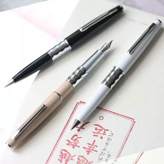 MAJOHN N102 Dual-Ended Fountain Pen & Eternal Pencil with 5 Alloy Pencil Tips