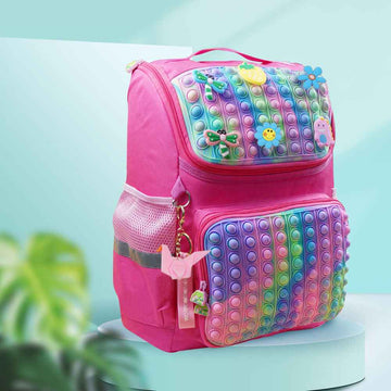 Last Mouse Lost Double Shoulder Backpack Silicone Bubble School Bag