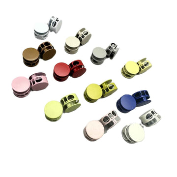 14MM Metall-Kordelstopper, 2 Löcher, Federzylinder, viele Farben im 96er-Pack