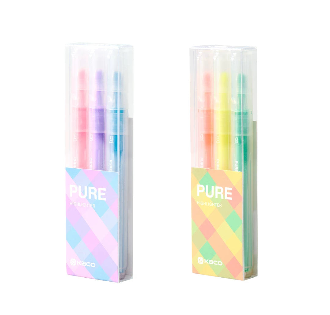 KACO PURE Highlighter Set | Candy Color Marker Pens | 6-Pack