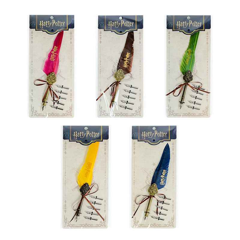 Harry Potter Feather Metal Dip Pen Set