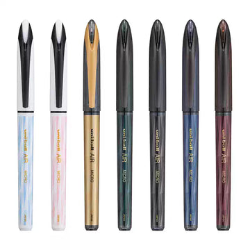 Στυλό τζελ Uni-ball AIR MICRO Black Gold Edition | Μαύρο μελάνι 0,5 mm | Περιορισμένη σειρά 7 χρωμάτων