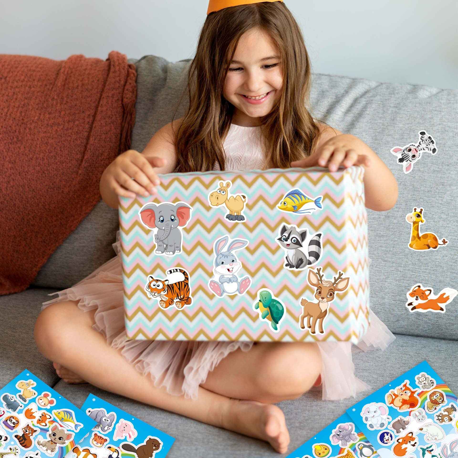 Make a Face Cartoon Animal Zoo Stickers for Kids 32 Sheets