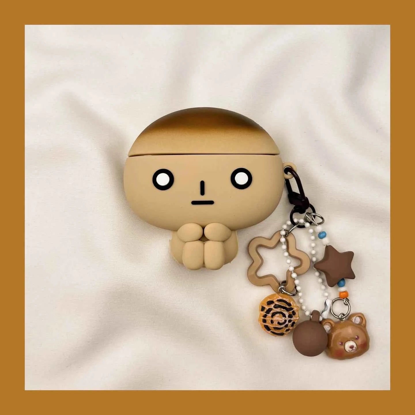 Japanese Kawaii Burnt Toast Character AirPods Case