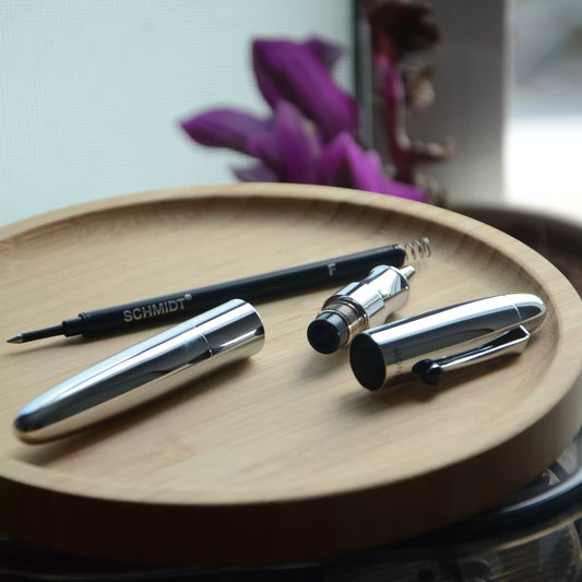 Time Capsule Chrome-Plated Brass Pen – Fountain Pen or Rollerball Rollerball