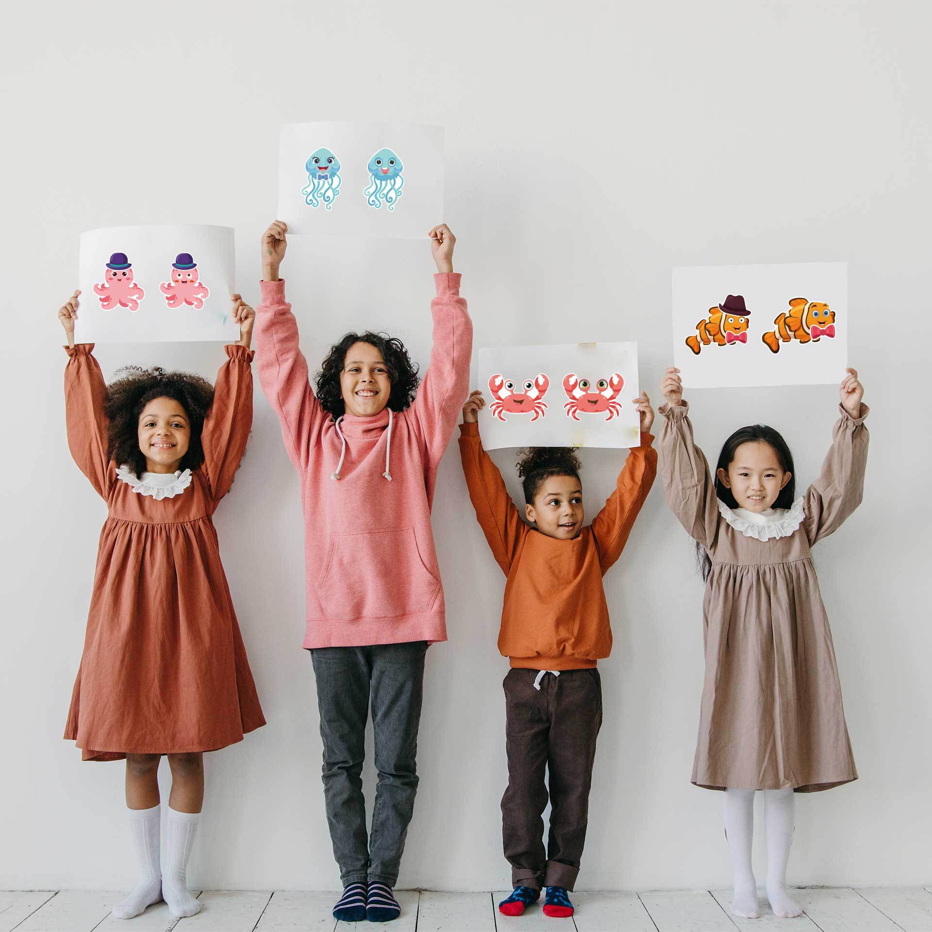 32 Sheets Sea Animals Make Your Own Stickers for Kids