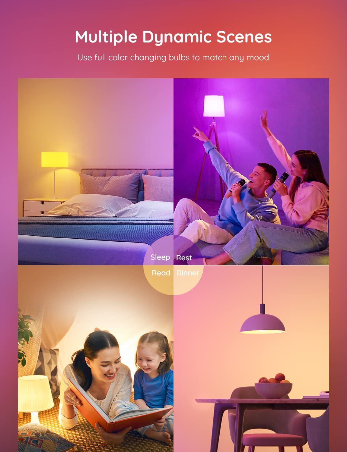 Tuya Smart LED Bulb E27 9W, WiFi & Bluetooth RGB Color Changing Light