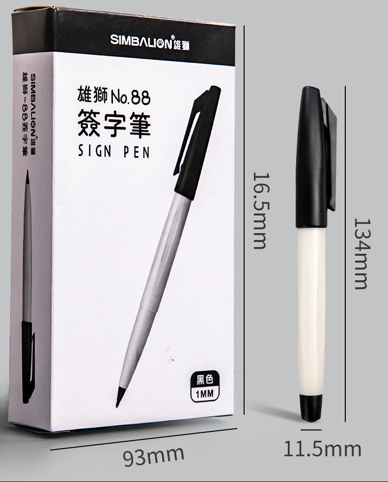 SIMBALION 1.0mm Signature Pen & Drawing Fineliner Black Blue Red Ink 12pcs
