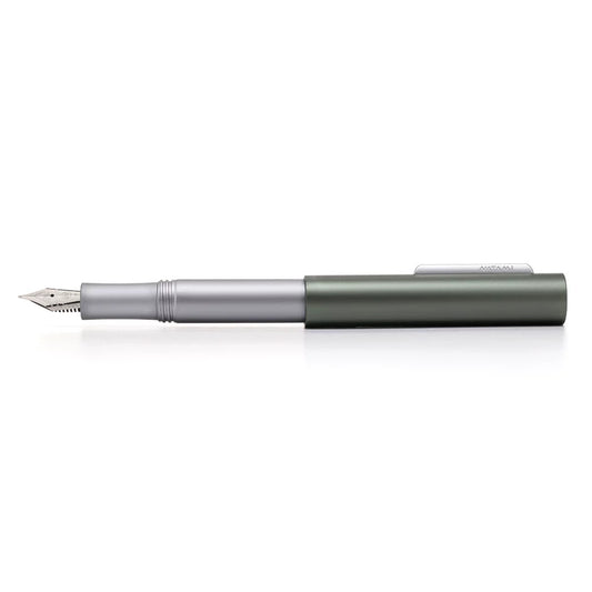 NATAMI PrismX Pocket Fountain Pen - Metal Barrel with Screw Cap Green